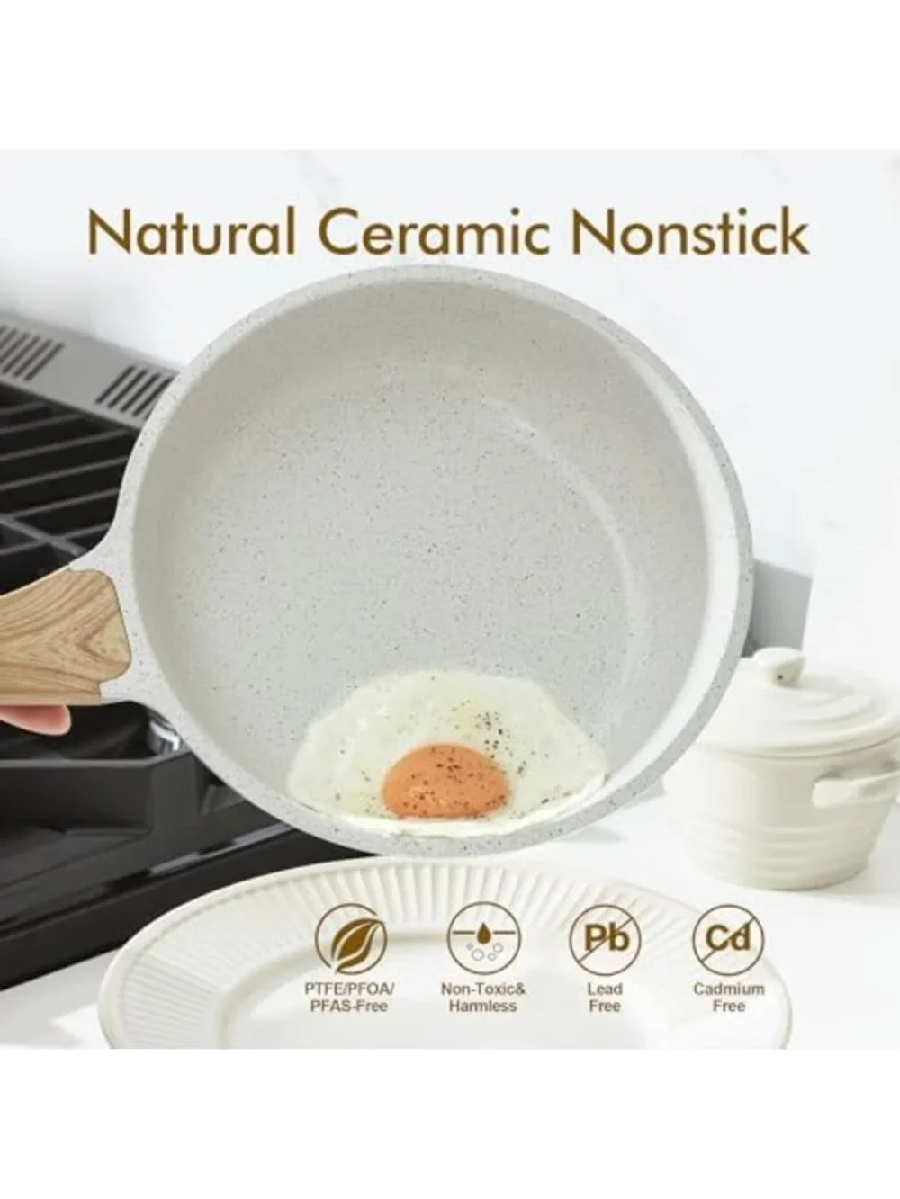 Nonstick Ceramic Frying Pan 9.5
